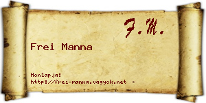 Frei Manna névjegykártya